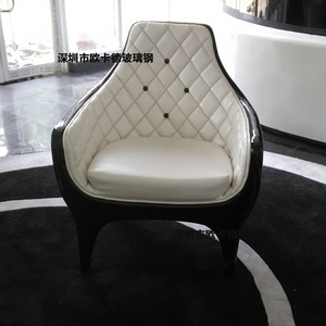 玻璃鋼休閑家具定制軟包椅子銀行接待貴賓椅單人沙發椅